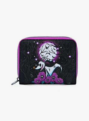 Loungefly The Nightmare Before Christmas Zero Moon Doodle Mini Zipper Wallet