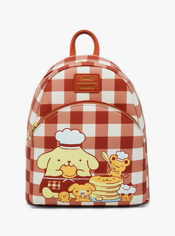 Loungefly Pompompurin Bakery Gingham Mini Backpack