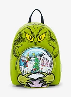 Loungefly Dr. Seuss How The Grinch Stole Christmas Snow Globe Glow In The Dark Mini Backpack Hot Topic Exclusive