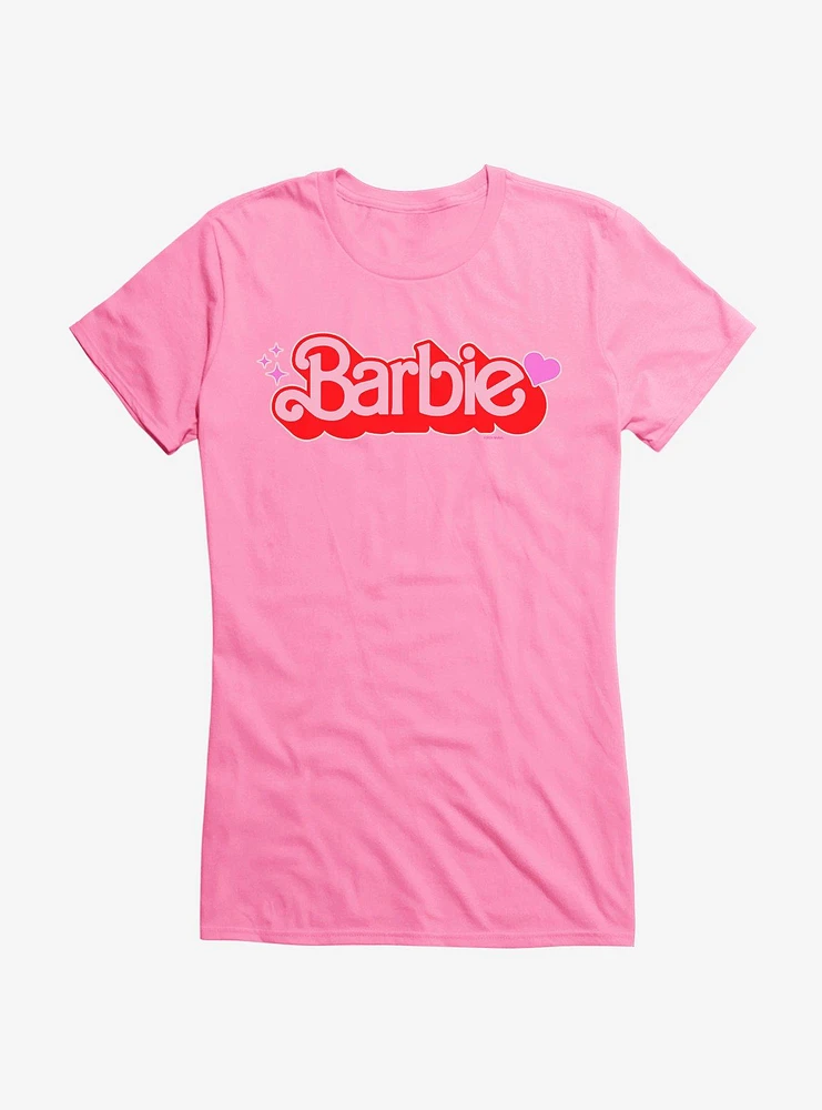 Barbie Red Heart Logo Girls T-Shirt