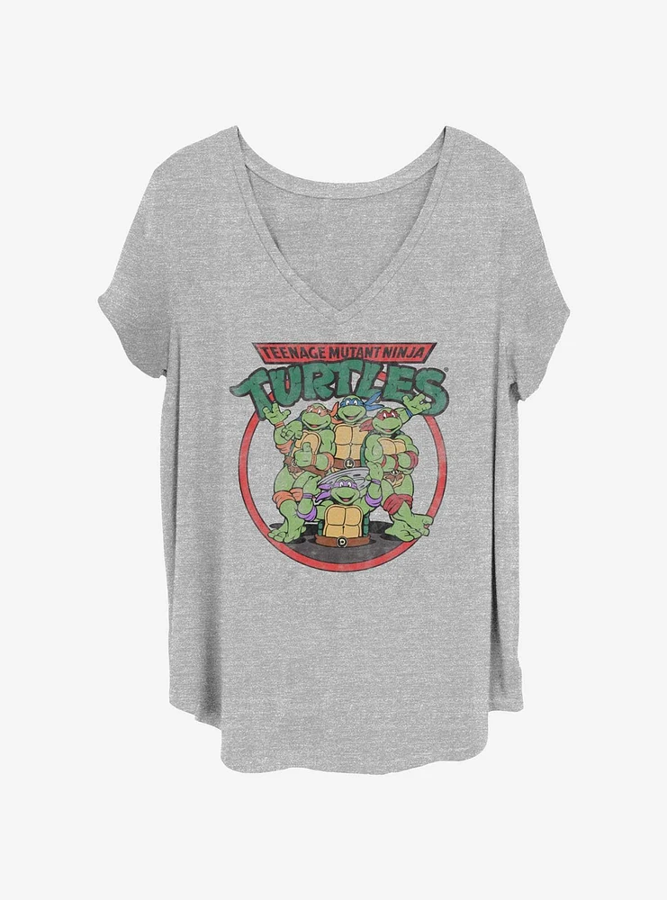 Teenage Mutant Ninja Turtles Group Shot Womens T-Shirt Plus