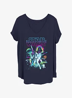 Star Wars Neon Hope Comp Womens T-Shirt Plus