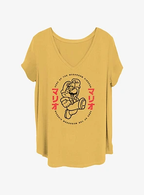 Nintendo Kanji Kingdom Mario Womens T-Shirt Plus