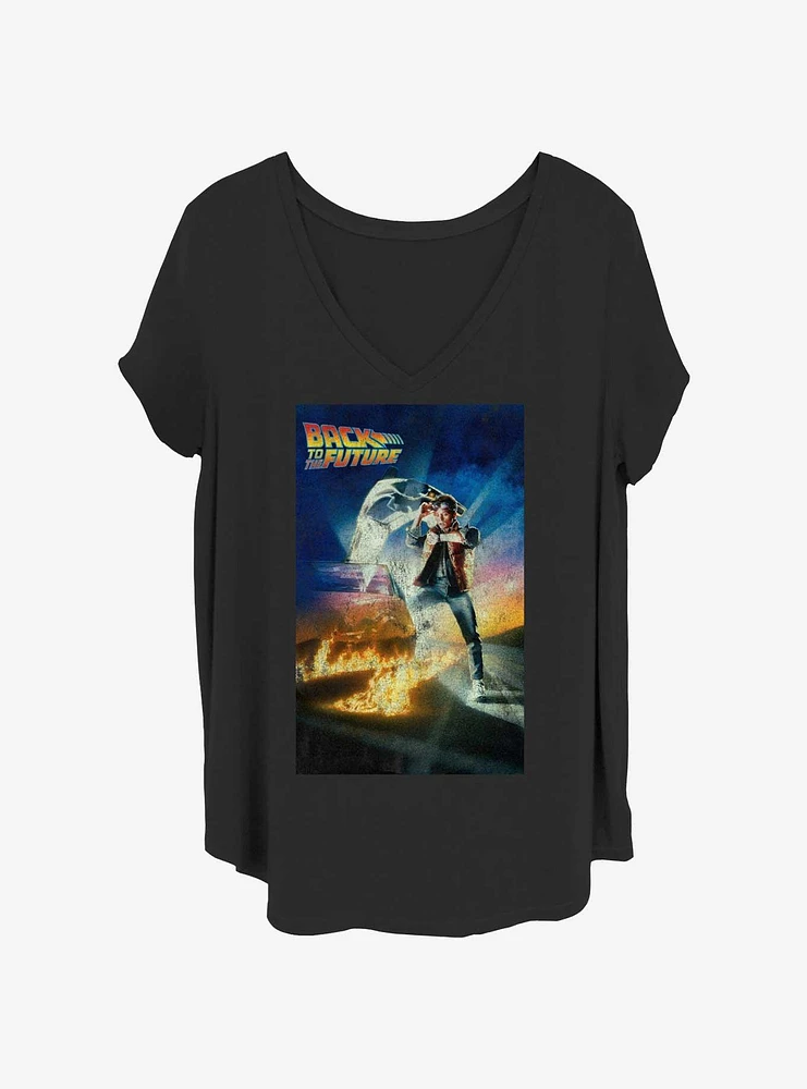 Back to the Future Classic Poster Womens T-Shirt Plus