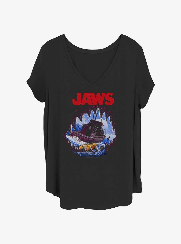 Jaws Deep Sea Terror Womens T-Shirt Plus