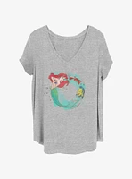 Disney The Little Mermaid Ariel Circle Of Friends Womens T-Shirt Plus