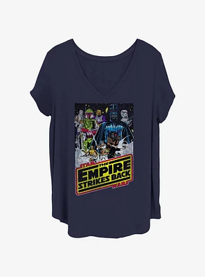 Star Wars Empire Strikes Back Poster Womens T-Shirt Plus