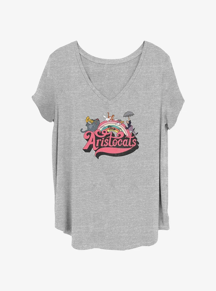 Disney The AristoCats Rainbow Cats Womens T-Shirt Plus