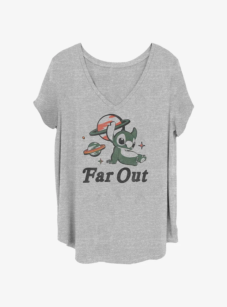 Disney Lilo & Stitch Far Out Alien Womens T-Shirt Plus