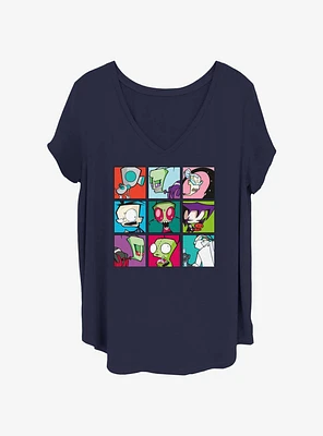 Invader Zim Boxes Womens T-Shirt Plus