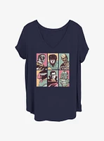 Universal Monsters Spooky Bunch Womens T-Shirt Plus