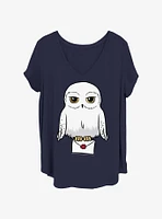 Harry Potter Anime Hedwig Mail Womens T-Shirt Plus