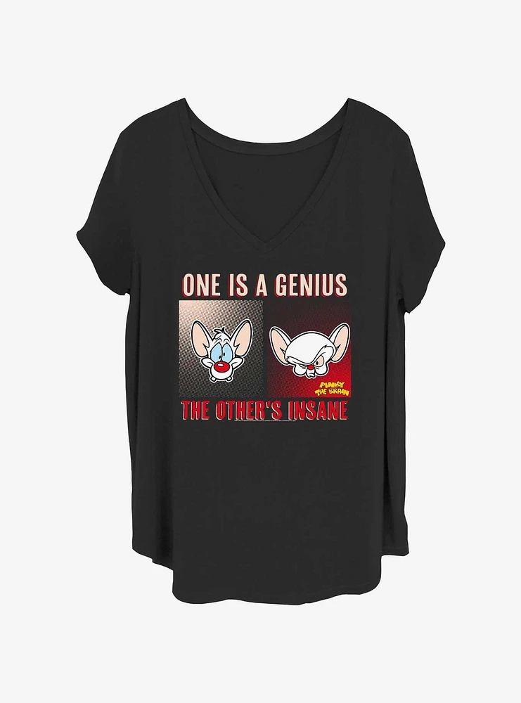 Pinky And the Brain Genius Insane Womens T-Shirt Plus