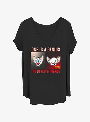 Pinky And the Brain Genius Insane Womens T-Shirt Plus