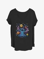 Disney Lilo & Stitch Space Womens T-Shirt Plus