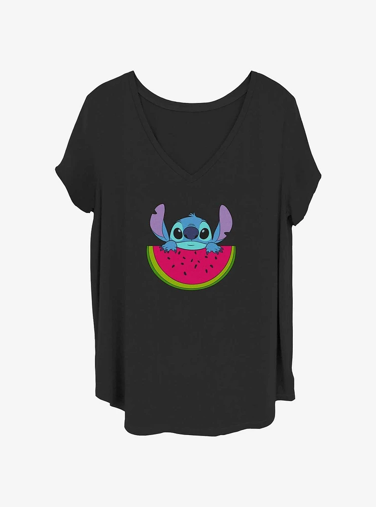 Disney Lilo & Stitch Watermelon Womens T-Shirt Plus