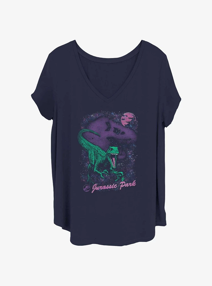 Jurassic Park Dusted Dino Womens T-Shirt Plus