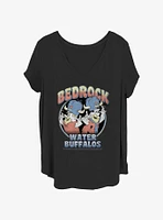 The Flintstones Bedrock Water Buffalos Womens T-Shirt Plus