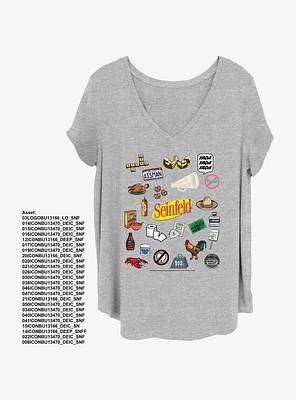 Seinfeld Item Jumble Womens T-Shirt Plus