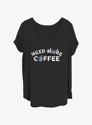 Disney Lilo & Stitch Need More Coffee Womens T-Shirt Plus