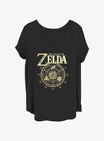 Nintendo Zelda Circle Badge Womens T-Shirt Plus