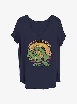 Teenage Mutant Ninja Turtles Mikey Sun Womens T-Shirt Plus