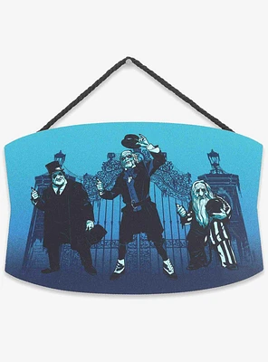 Disney Haunted Mansion Ghosts Hanging Wood Sign