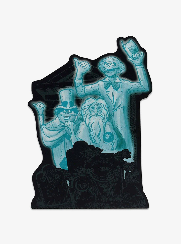 Disney Haunted Mansion Hitchhiking Ghosts & Tombstones Metal Wall Decor