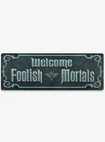 Disney Haunted Mansion Welcome Foolish Mortals Metal Wall Decor