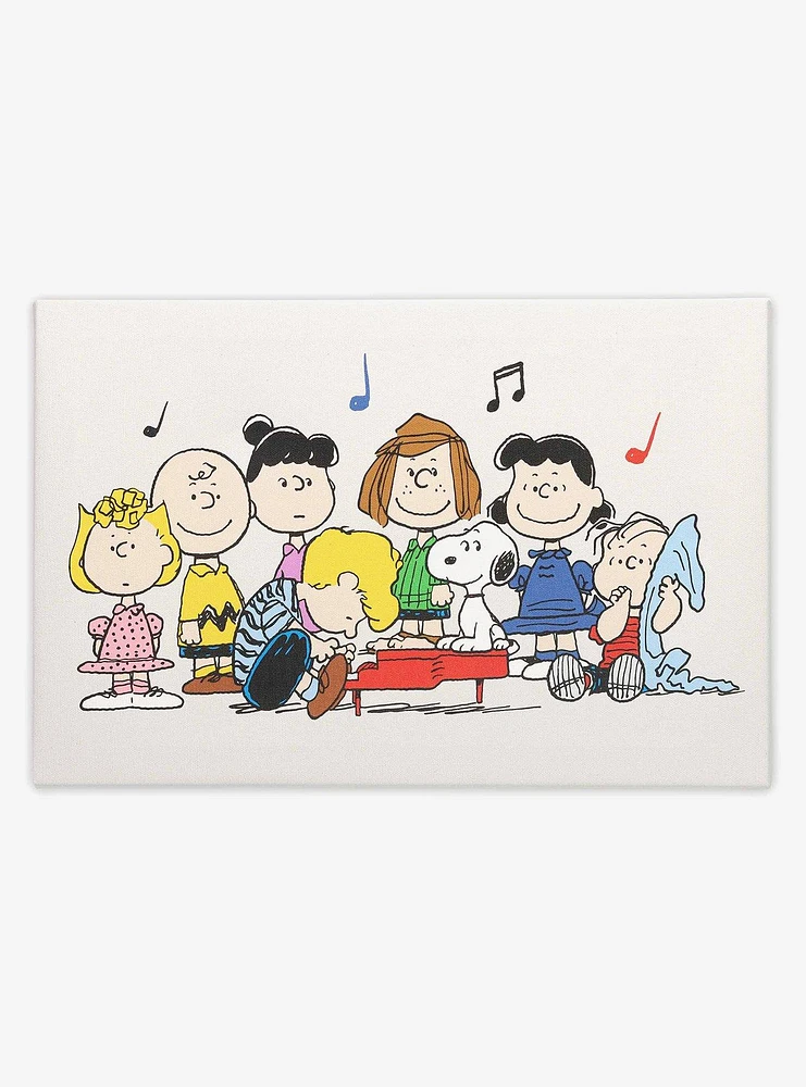 Peanuts Charlie Brown & Gang Singing Canvas Wall Decor