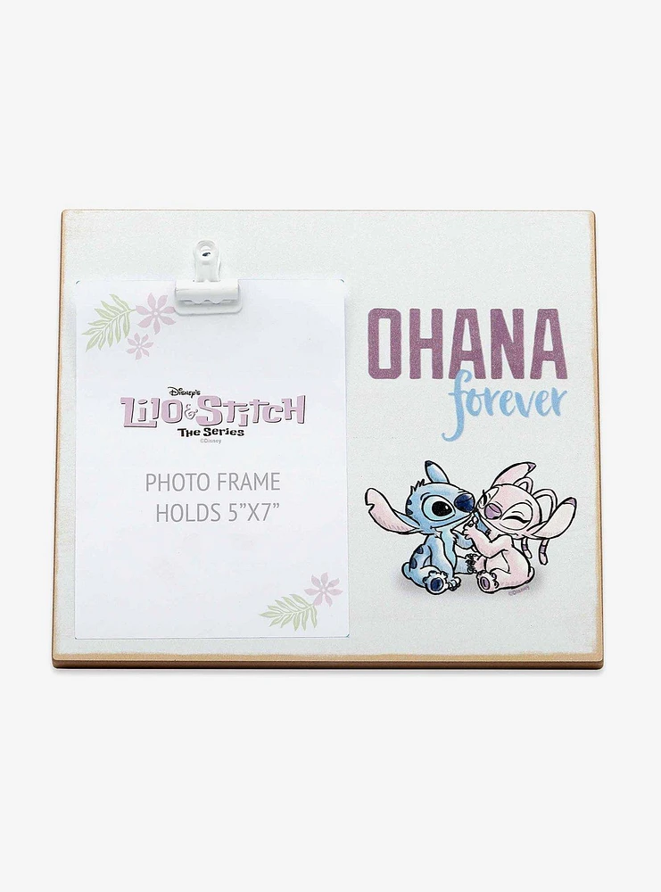 Disney Lilo & Stitch 2: The Series Stitch & Angel Ohana Forever Wood Clip Picture Frame