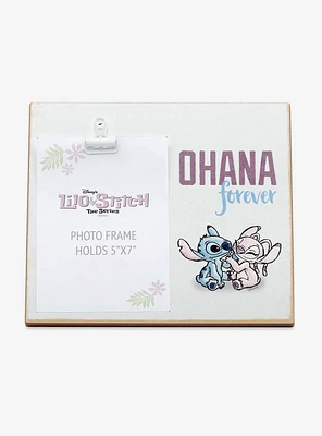 Disney Lilo & Stitch 2: The Series Stitch & Angel Ohana Forever Wood Clip Picture Frame