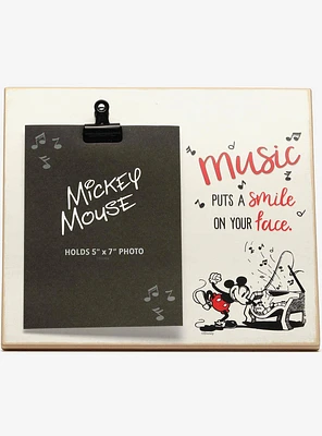 Disney Mickey Mouse Music Puts A Smile On Your Face Wood Clip Picture Frame
