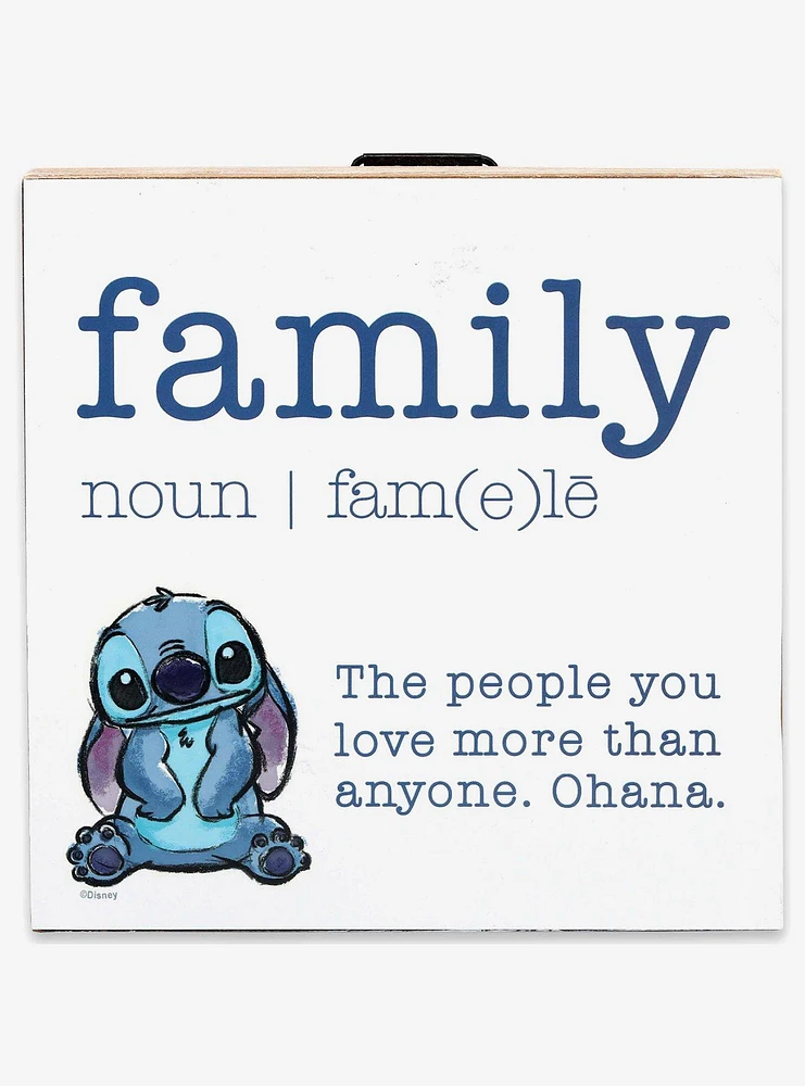 Disney Lilo & Stitch Family Definition Wood Wall Decor