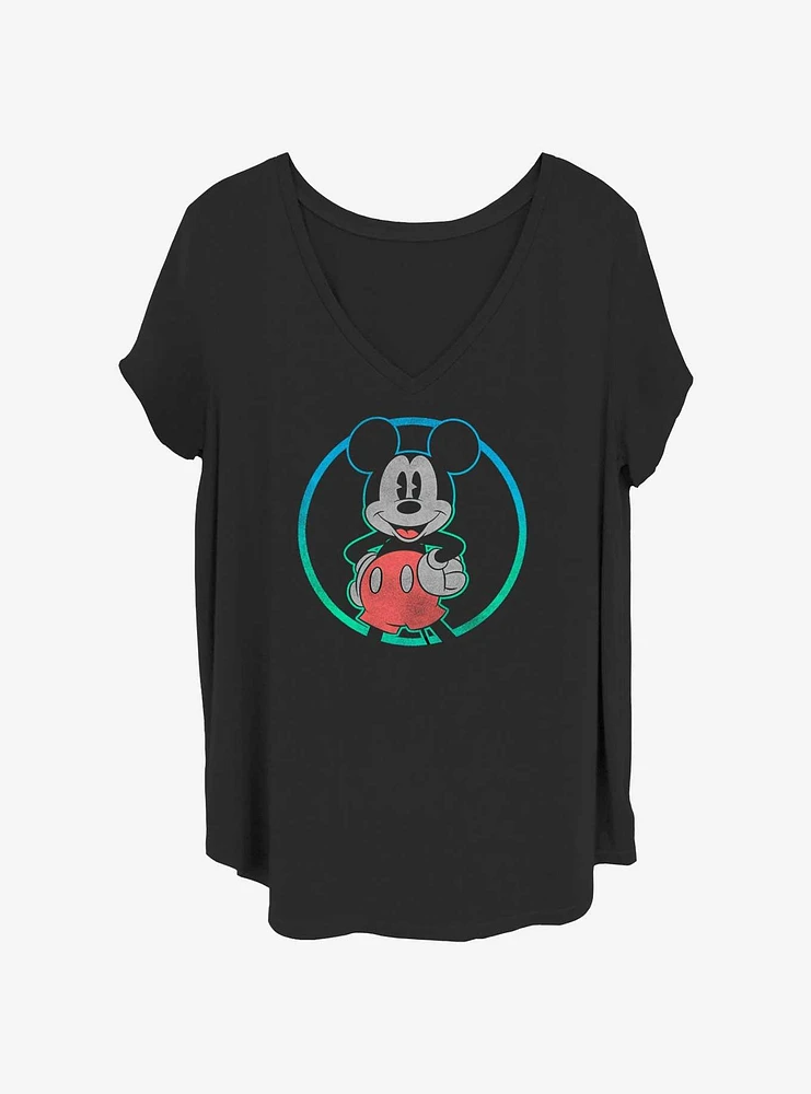 Disney Mickey Mouse Round Up Womens T-Shirt Plus