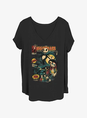 Disney The Nightmare Before Christmas Comic Cover Womens T-Shirt Plus