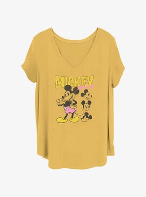 Disney Mickey Mouse Poses Womens T-Shirt Plus