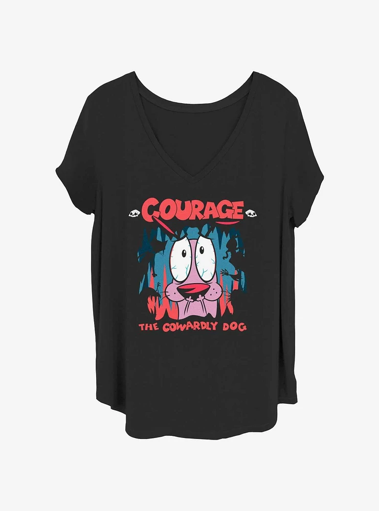 Courage the Cowardly Dog Cave Womens T-Shirt Plus