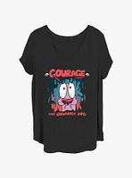 Courage the Cowardly Dog Cave Womens T-Shirt Plus