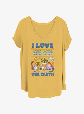 Care Bears Love Earth Womens T-Shirt Plus