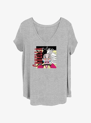 Disney 101 Dalmatians Raging Cruella Womens T-Shirt Plus