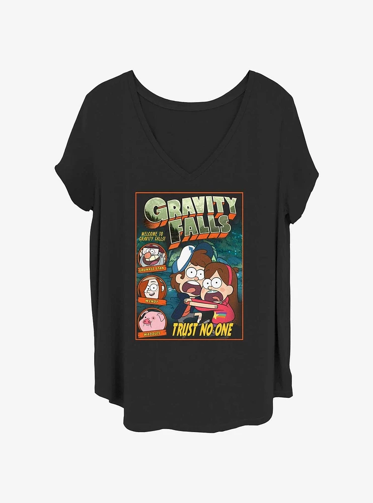 Disney Gravity Falls Comic Cover Womens T-Shirt Plus