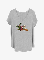 Disney100 Duckies Witchy Fly Womens T-Shirt Plus