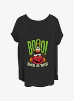 Disney100 Donald Duck Scared Womens T-Shirt Plus