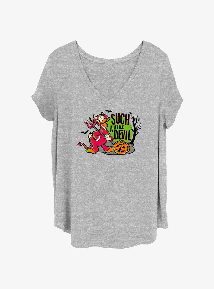 Disney100 Devil Duck Womens T-Shirt Plus