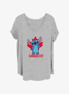 Disney Lilo & Stitch Canada Day Womens T-Shirt Plus