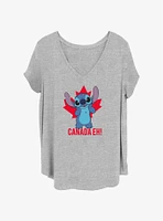 Disney Lilo & Stitch Canada Day Womens T-Shirt Plus