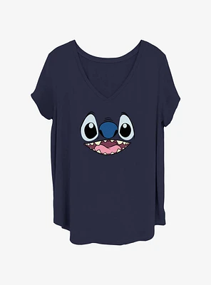 Disney Lilo & Stitch Big Face Womens T-Shirt Plus