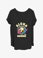 Disney Lilo & Stitch Aloha Hawaii Womens T-Shirt Plus