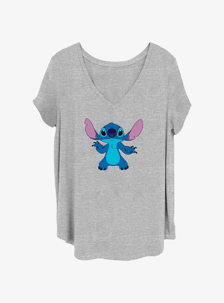 Disney Lilo & Stitch Shy Wave Womens T-Shirt Plus